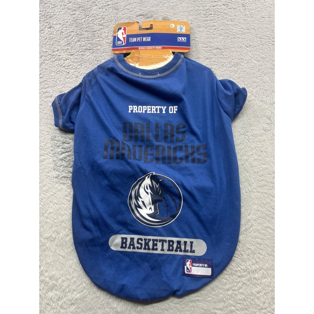 NBA Dallas Mavericks Pets First Dog T-Shirt Blue Large MAV-4014-LG NEW